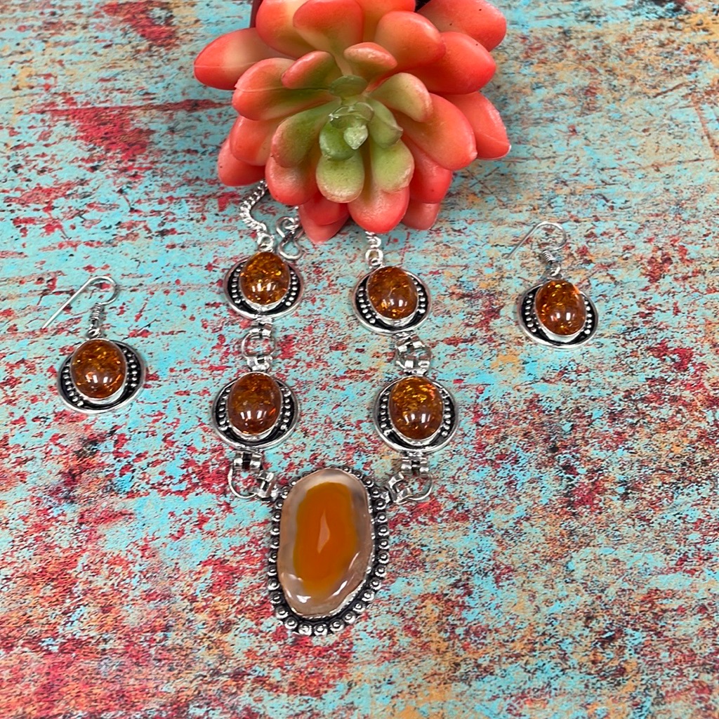 Amber & Agate Set